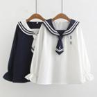 Sailor Collar Bell-sleeve Top