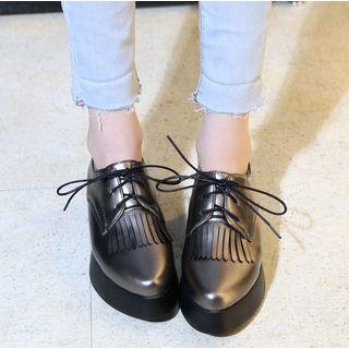 Fringed Platform Oxfords