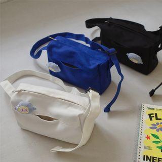 Plain Canvas Crossbody Bag / Charm / Set