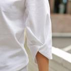 Draped-sleeve T-shirt