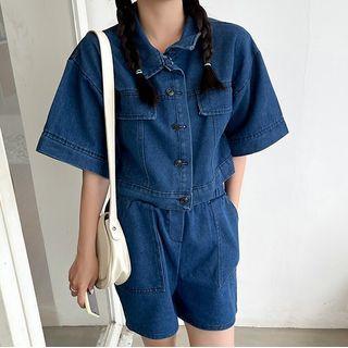 Demin Jacket + Shorts
