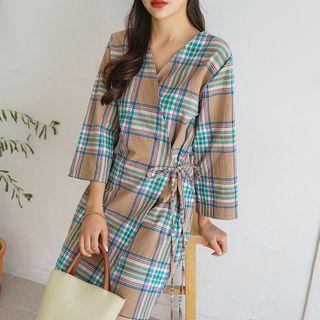 Plaid Wrap Dress