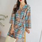 Plaid Wrap Dress