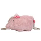Fleece Piggy Crossbody Bag Pink - One Size