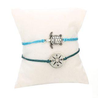 Set: Turtle Anklet + Compass Anklet 6706 - One Size