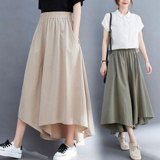 Band-waist Irregular Culottes