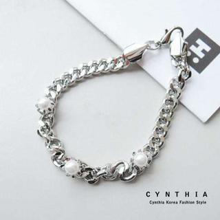 Faux-pearl Chain Bracelet