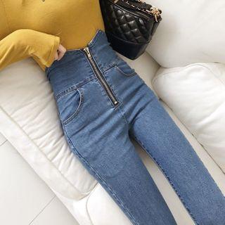 High Waist Crop Skinny Jeans