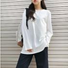 Slit-side Loose-fit Long T-shirt