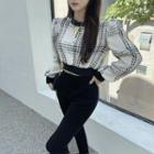 Cropped Check Sweatshirt
