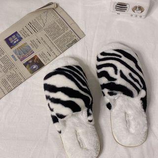 Zebra Print Slippers