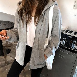 Letter Back Zip Hoodie