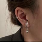 Star Alloy Cuff Earring 1 Pc - Silver - One Size