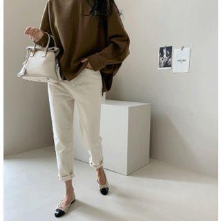 Hooded Dolman-sleeve Pullover