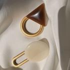 925 Sterling Asymmetric Geometric Stud Earring 1 Pair - Stud Earrings - One Size