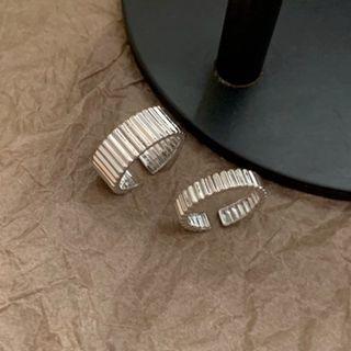 Textured Stainless Steel Open Ring (various Designs) / Set