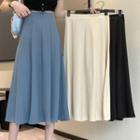 High-waist Accordion Pleat Chiffon A-line Midi Skirt