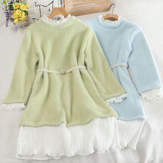 Mock Two-piece Ruffled Sweater