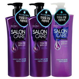 Kerasys - Salon Care Natural Curl Ample Clinic Set: Shampoo 470ml + Shampoo 470ml + Rinse 470ml 3pcs