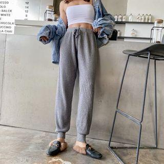 Ribbed Knit Sweatpants