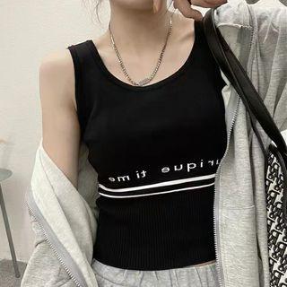 Lettering Slim Fit Tank Top
