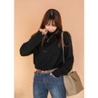Tall Size Relaxed-fit Turtleneck Wool Blend Sweater
