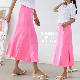 Set: Letter T-shirt + Long Mermaid Skirt