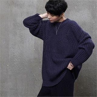 Loose-fit Ribbed Thick Sweater