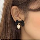 Bow And Heart Drop Earring