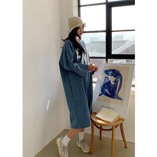Tall Size Letter-printed Long T-shirt Dress