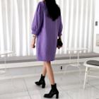 Square-neck Balloon-sleeve Dress