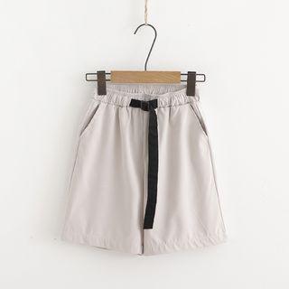 Wide-leg Shorts Beige - One Size