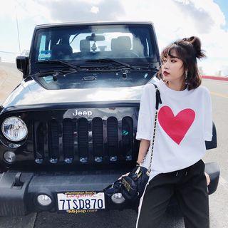 Heart 3/4 Sleeve T-shirt