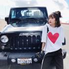 Heart 3/4 Sleeve T-shirt