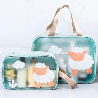 Sheep Print Pvc Wet Dry Beach Bag