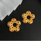 Dotted Glaze Flower Earring 1 Pair - One Size