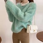 Pastel Woolen Fluffy Sweater