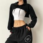 Ultra-crop Hooded Sports Top