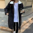 Fleece Padded Zip Coat Black - One Size