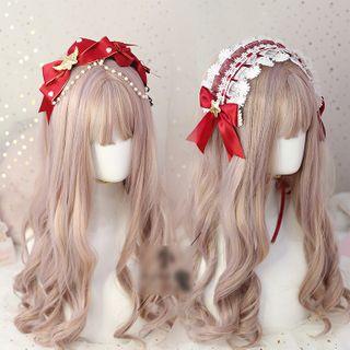Choker / Heart Drop Earring / Ribbon Brooch / Headband