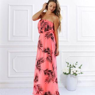 Strapless Printed Sundress