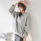 Brushed-fleece Lined Cotton Sweatshirt
