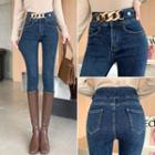 Chain-accent Skinny Jeans