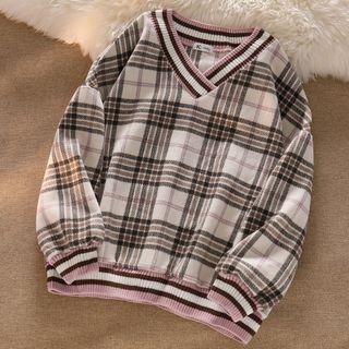 Plaid Sweatshirt / Turtleneck T-shirt