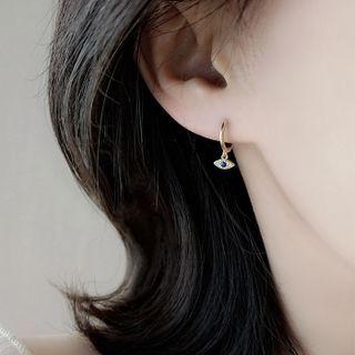 Eye Rhinestone Sterling Silver Dangle Earring