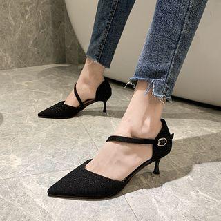 Pointy High Heel Ankle Strap Sandals