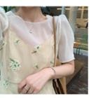 Floral Embroidered Scrunchie / Blouse / A-line Dress (various Designs)