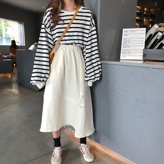 Stripes T-shirt / Maxi Skirt
