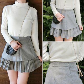 Accordion Panel A-line Skirt