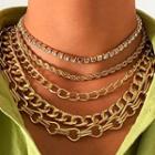 Set Of 5: Necklace 0742 - Set Of 5 - Gold - One Size